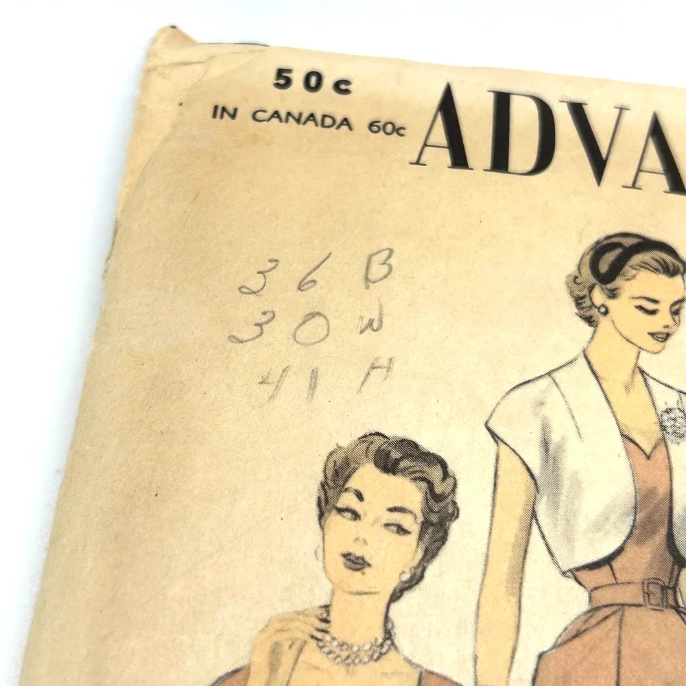 Advance Vintage 1950's Pattern #6702 Misses Sun‎ Dress And Bolero Size 16